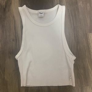 Aritzia tna cropped white tank